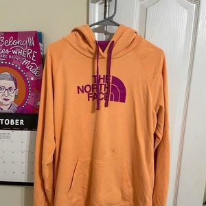 North Face Orange and Pink hoodie
